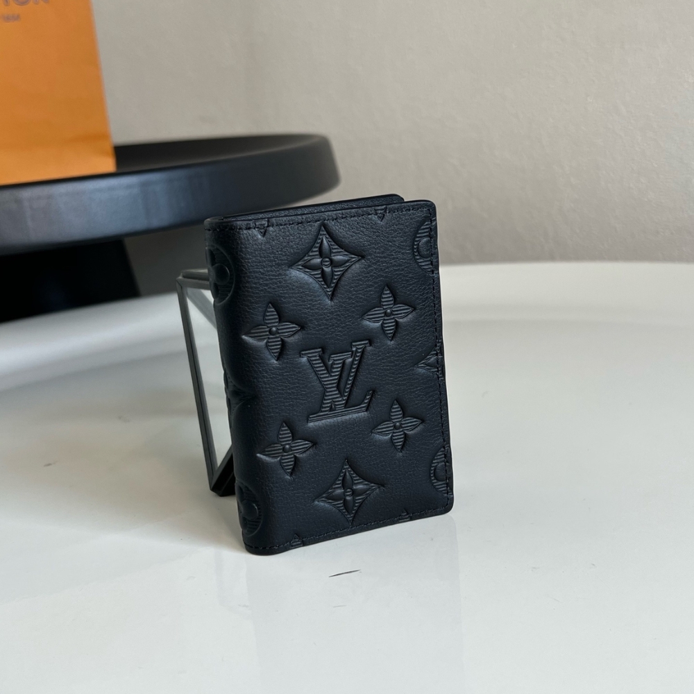 Louis Vuitton Pocket Organizer Wallet Black 15Cm M62899