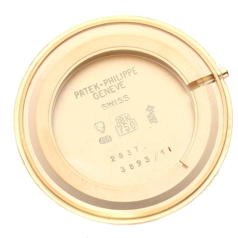 Patek Philippe Calatrava 18k Yellow Gold Ivory Dial Mens Watch 3893