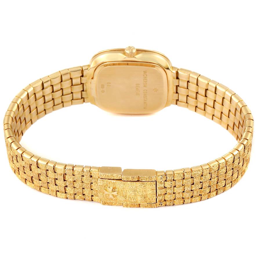 Vacheron Constantin 18K Yellow Gold Silver Dial Cocktail Ladies Watch