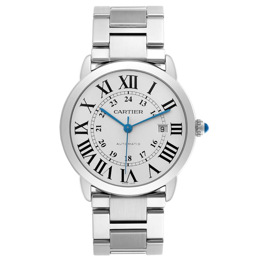 Cartier Ronde Solo XL Silver Dial Automatic Steel Mens Watch W6701011