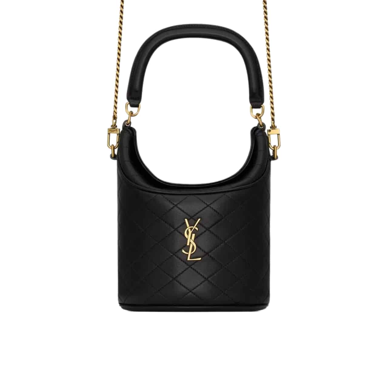 Saint Laurent Gaby Bucket Bag In Black 18Cm 7639611El071000
