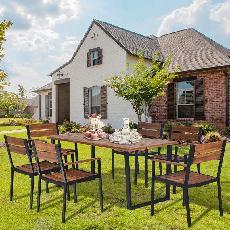 Damorian Rectangular 6 - Person 69'' Long Dining Set