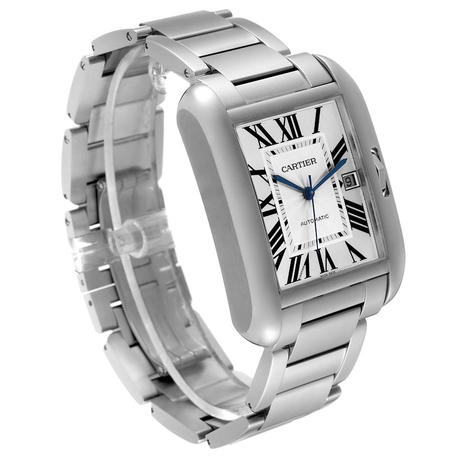Cartier Tank Anglaise XL Steel Automatic Mens Watch W5310008