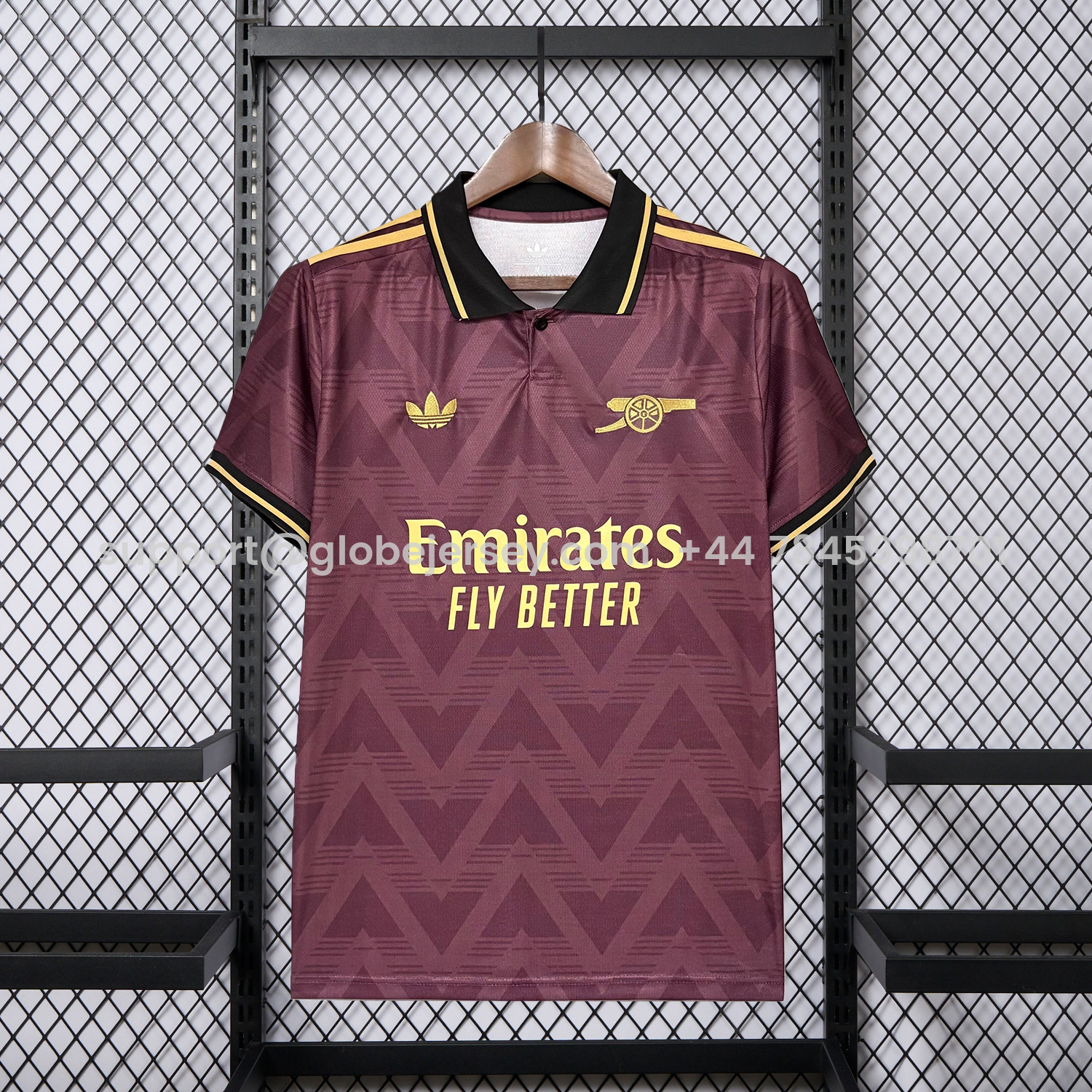Arsenal 26-27 Yellow Sponsors Wine Red Special Jersey - Fans Version