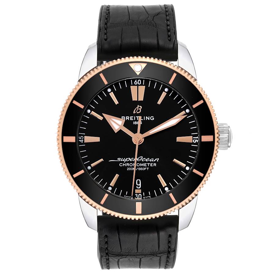 Breitling Superocean Heritage B20 Steel Rose Gold Mens Watch UB2030