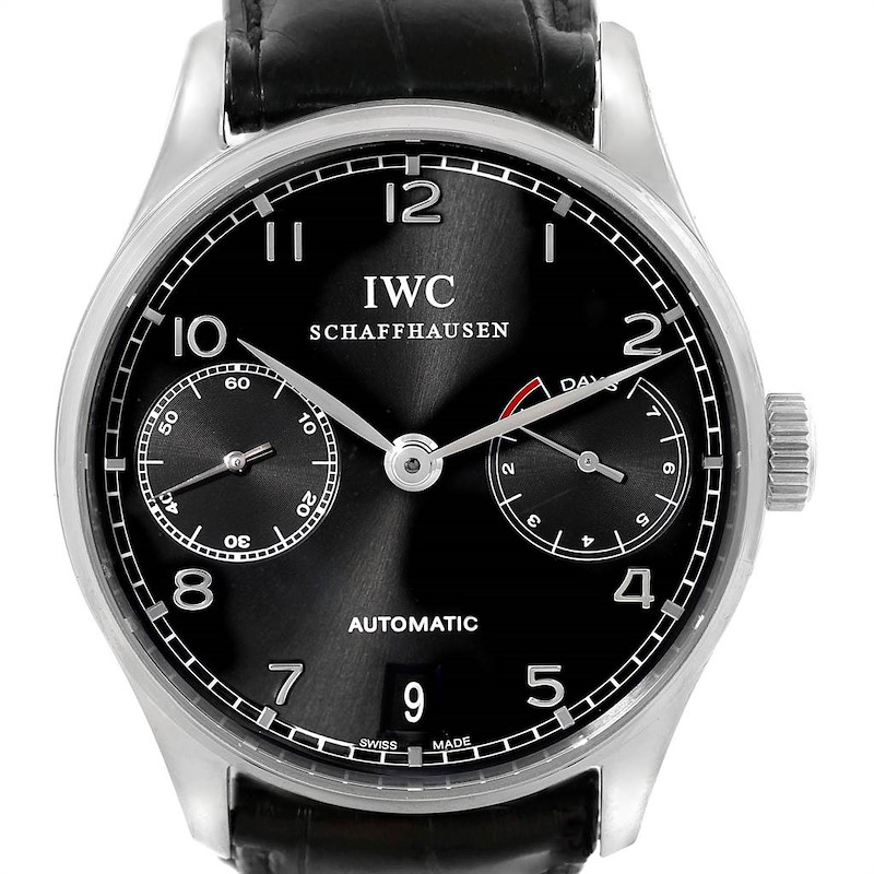 IWC Portuguese Chrono 7 Day Power Reserve Mens Watch IW500109