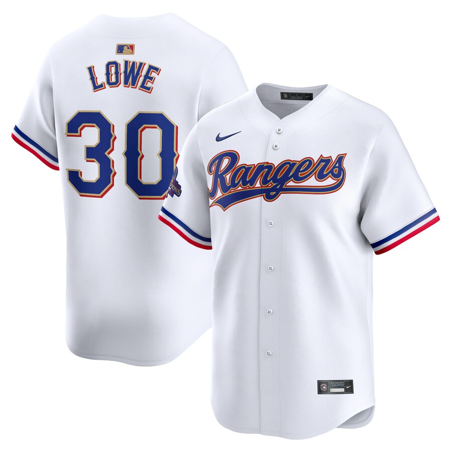 Nathaniel Lowe Texas Rangers 2024 Gold Collection Limited Player Jersey  White