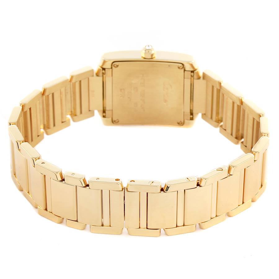 Cartier Tank Francaise Yellow Gold Diamond Ladies Watch WE1001R8