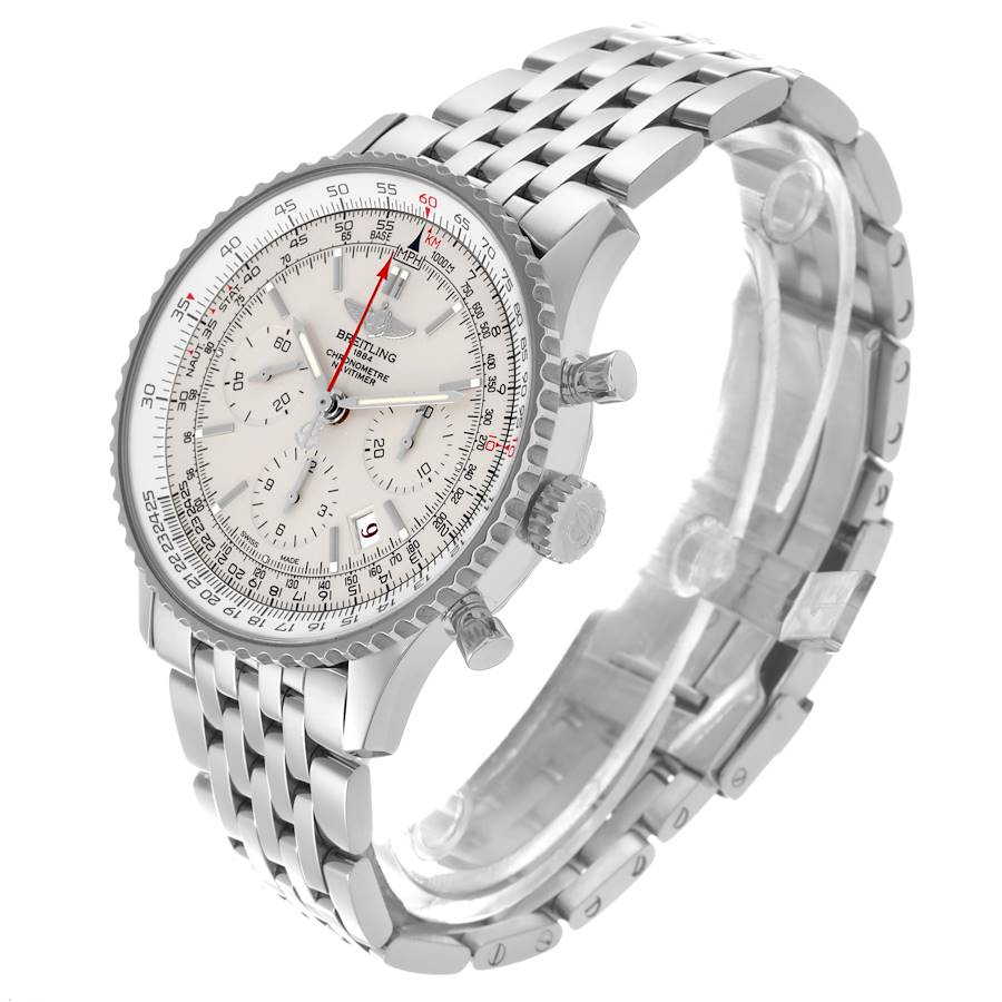 Breitling Navitimer 01 Limited Edition Silver Dial Steel Mens Watch AB0123