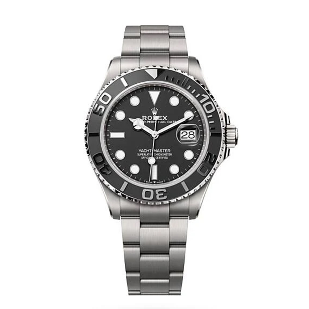 ?2024 Newest Rolex Yacht-Master 42 Black Dial RLX Titanium Men's Watch 226627-0001