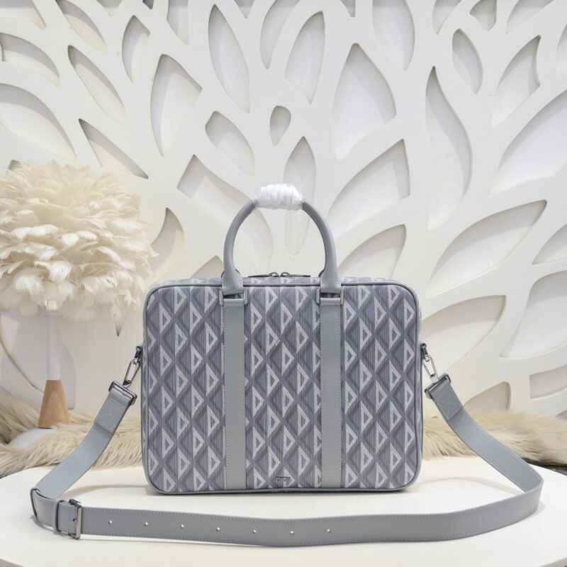 Replica Dior Zipped Briefcase White
