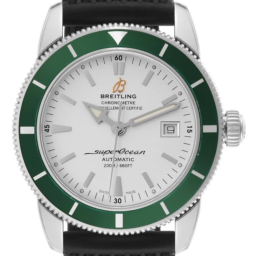 Breitling Superocean Heritage 42 Green Bezel Steel Mens Watch A17321