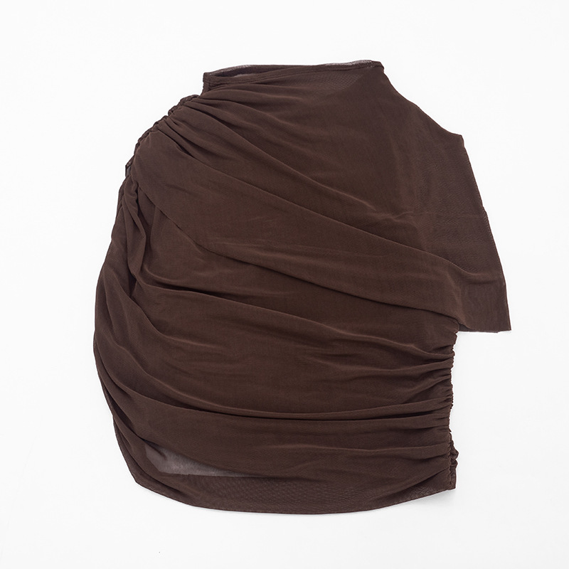 Women Spring Sexy Draped Top and Capri Pants Two-Piece Set