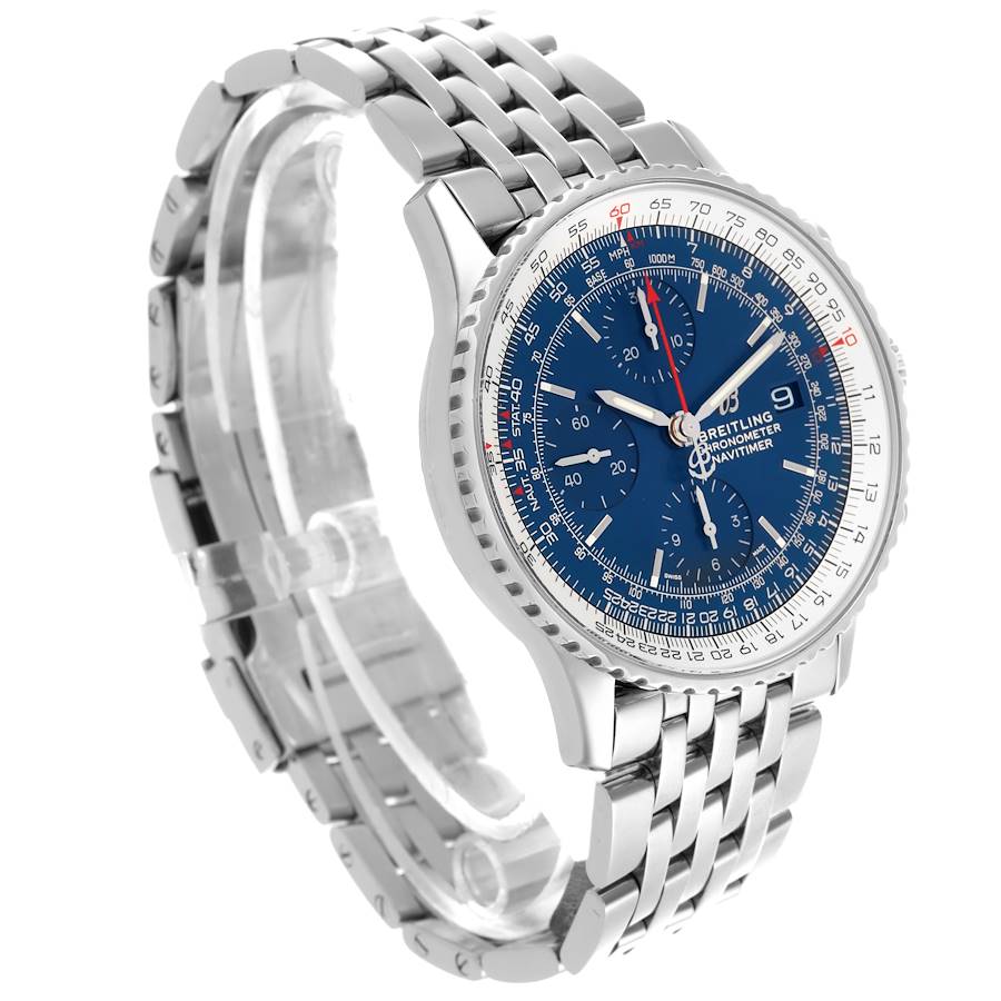 Breitling Navitimer Heritage Blue Dial Steel Mens Watch A13324