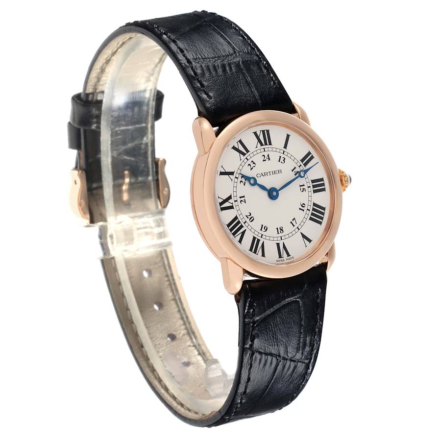 Cartier Ronde Louis Rose Gold Silver Dial Ladies Watch W6800151
