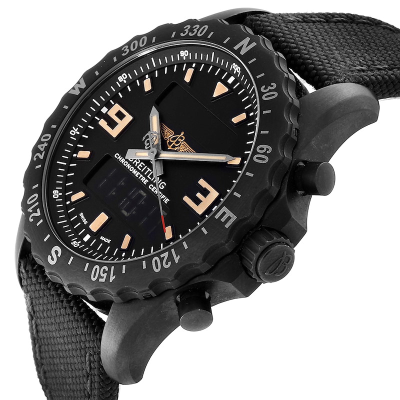 Breitling Chronospace Military GMT Alarm Blacksteel Mens Watch M78366