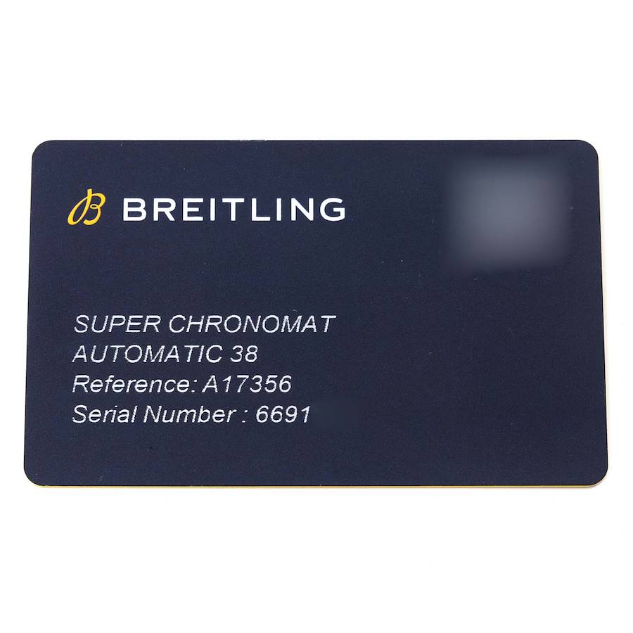 Breitling Super Chronomat Blue Dial Steel Diamond Ladies Watch A17356
