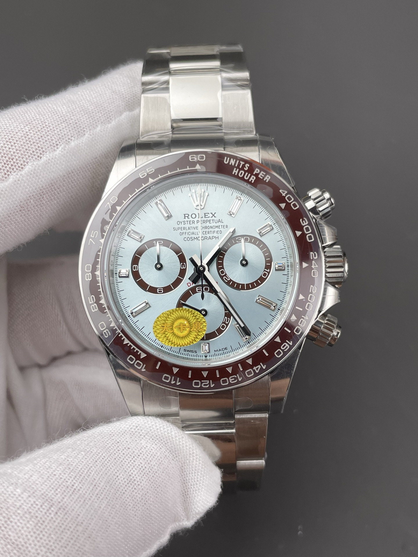 Rolex Ice Blue Diamond Hour Markers Dayton