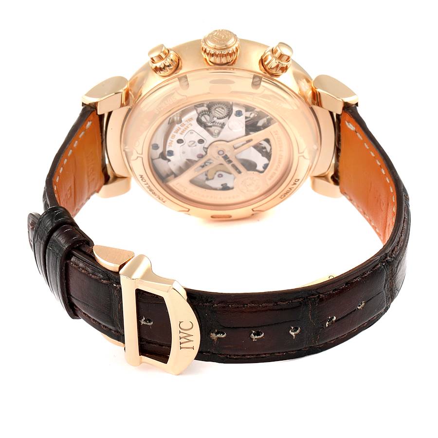 IWC Da Vinci Tourbillon Retrograde Flyback Chronograph Rose Gold Mens Watch IW393101