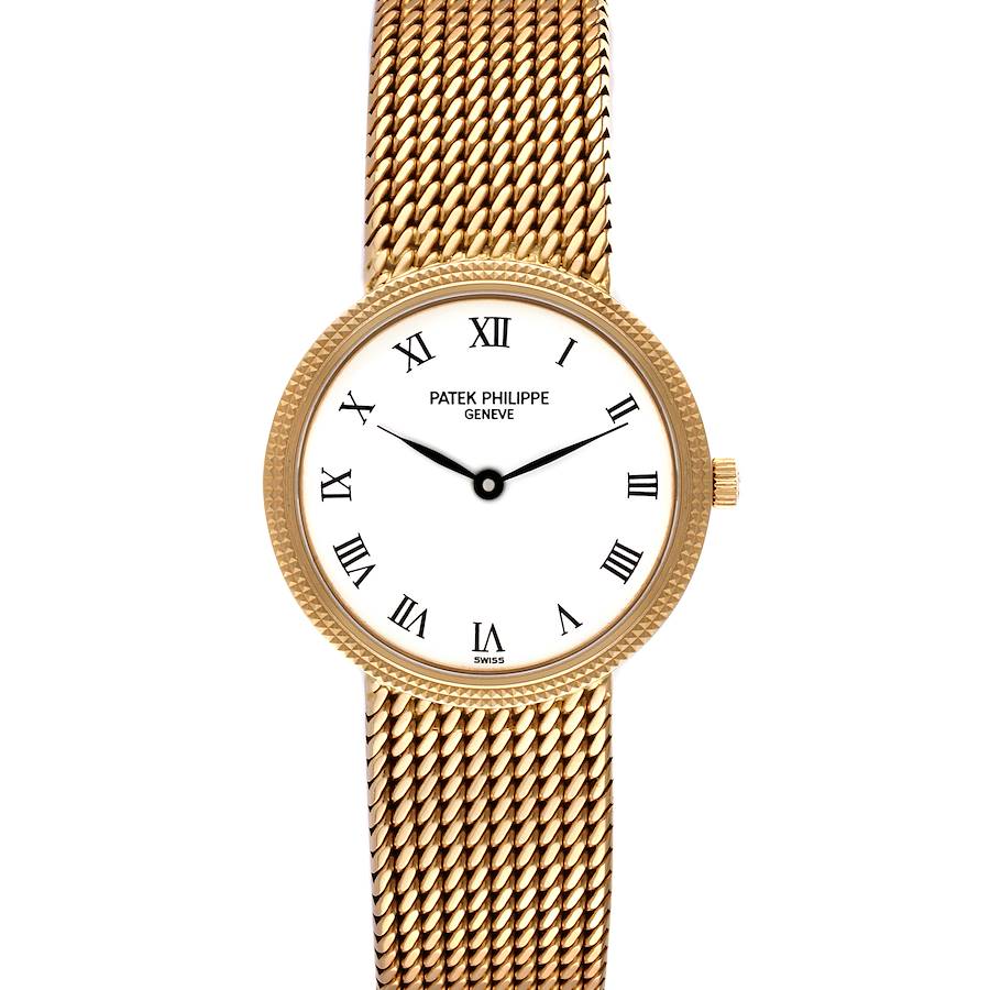 Patek Philippe Calatrava Yellow Gold Hobnail Bezel Ladies Watch 4819
