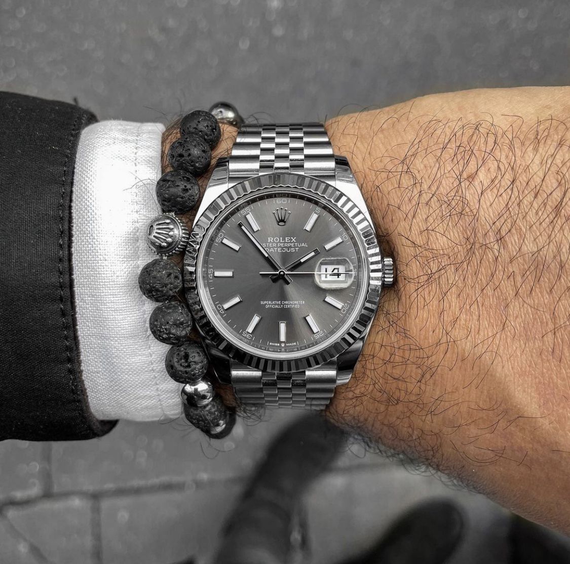 Rolex datejust 41 jubilee bracelet and white gold rhodium M126334-0014