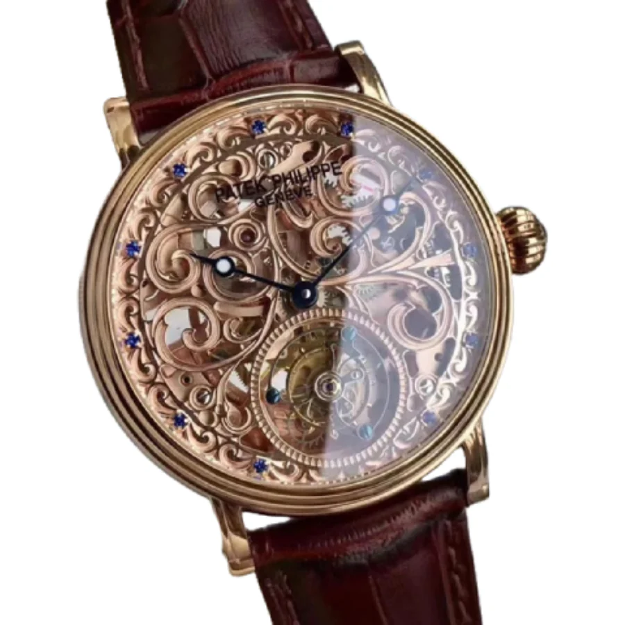 Patek Philippe Tourbillon Super Clone Sapphire Rose Gold