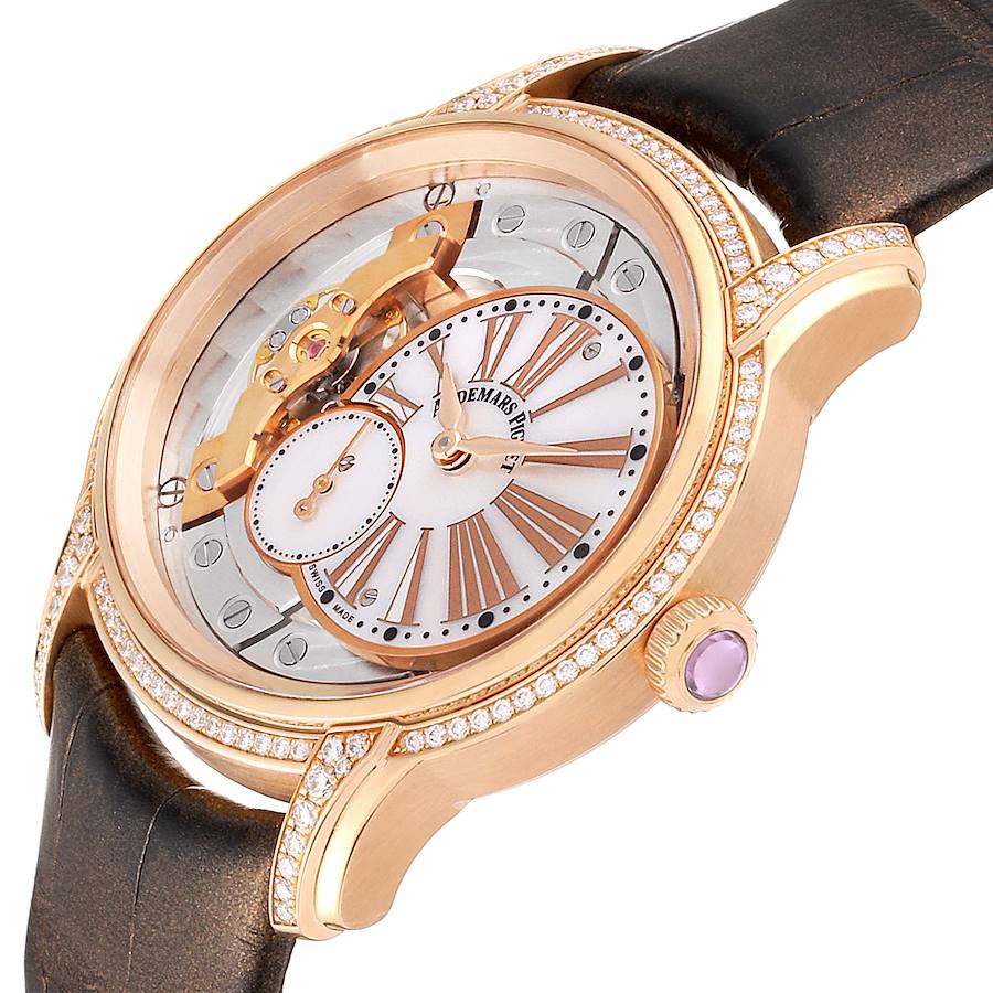 Audemars Piguet Millenary Rose Gold MOP Diamond Ladies Watch 77247OR