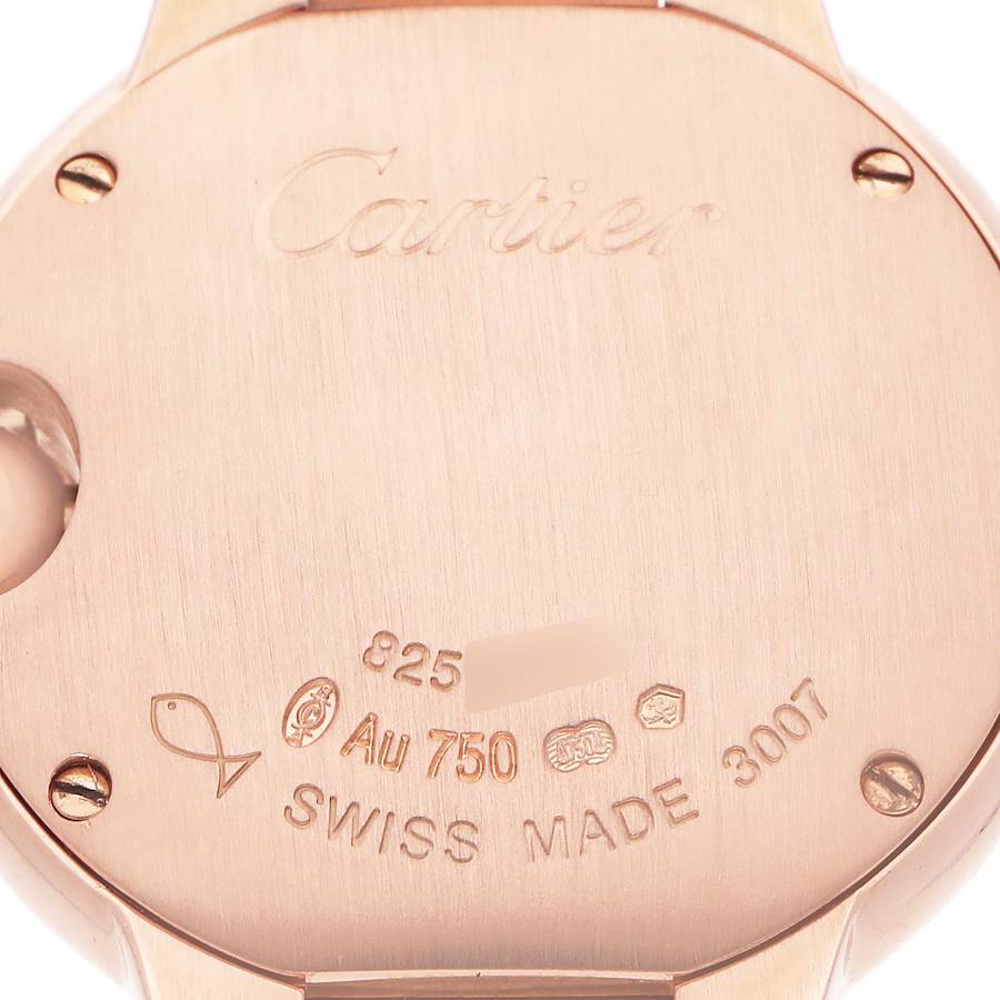 Cartier Ballon Bleu 28 Silver Dial Rose Gold Ladies Watch W69002Z2