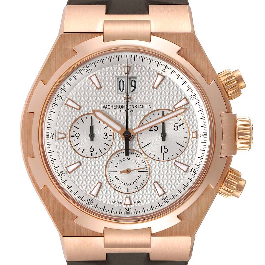 Vacheron Constantin Overseas Rose Gold Silver Dial Mens Watch 49150