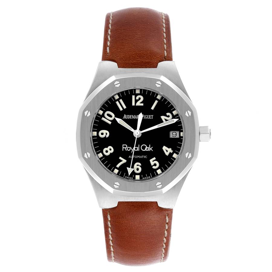 Audemars Piguet Royal Oak Black Dial Steel Mens Watch 14800ST
