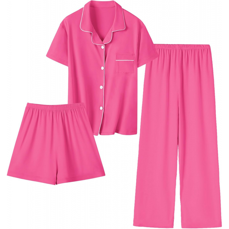 Girls Lyocell 3 Piece Pajamas Set