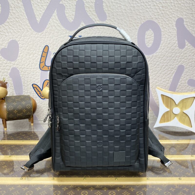 Replica Louis Vuitton Avenue Backpack Black Grid