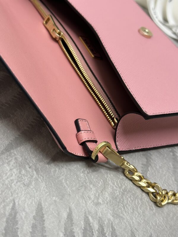 Replica Prada Saffiano Pink Small Envelope