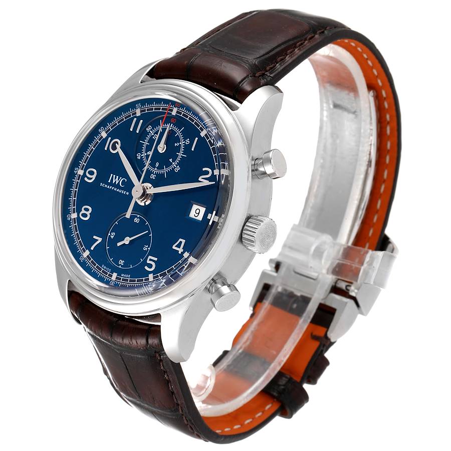 IWC Portuguese Classic Chronograph Laureus Sport For Good Foundation Steel Mens Watch IW390406