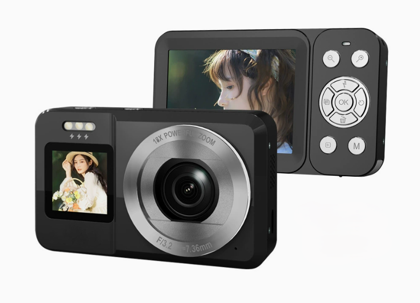 Digital Camera with Dual Screens