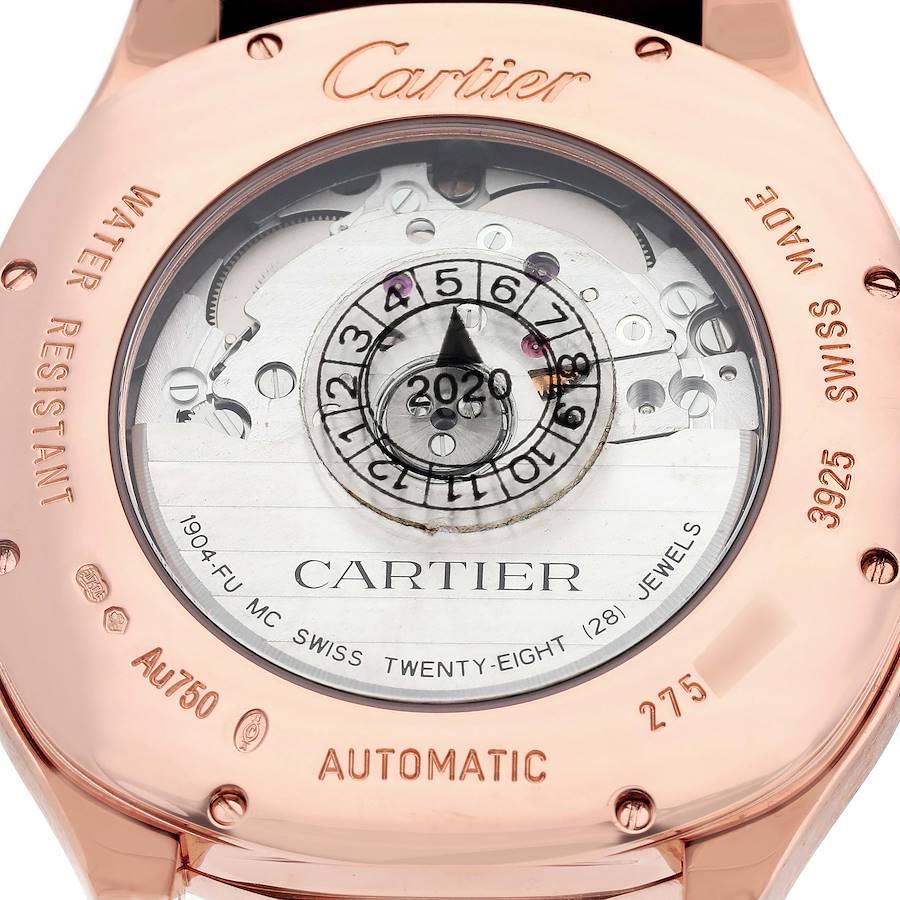 Cartier Drive Retrograde Rose Gold Chronograph Mens Watch WGNM0005
