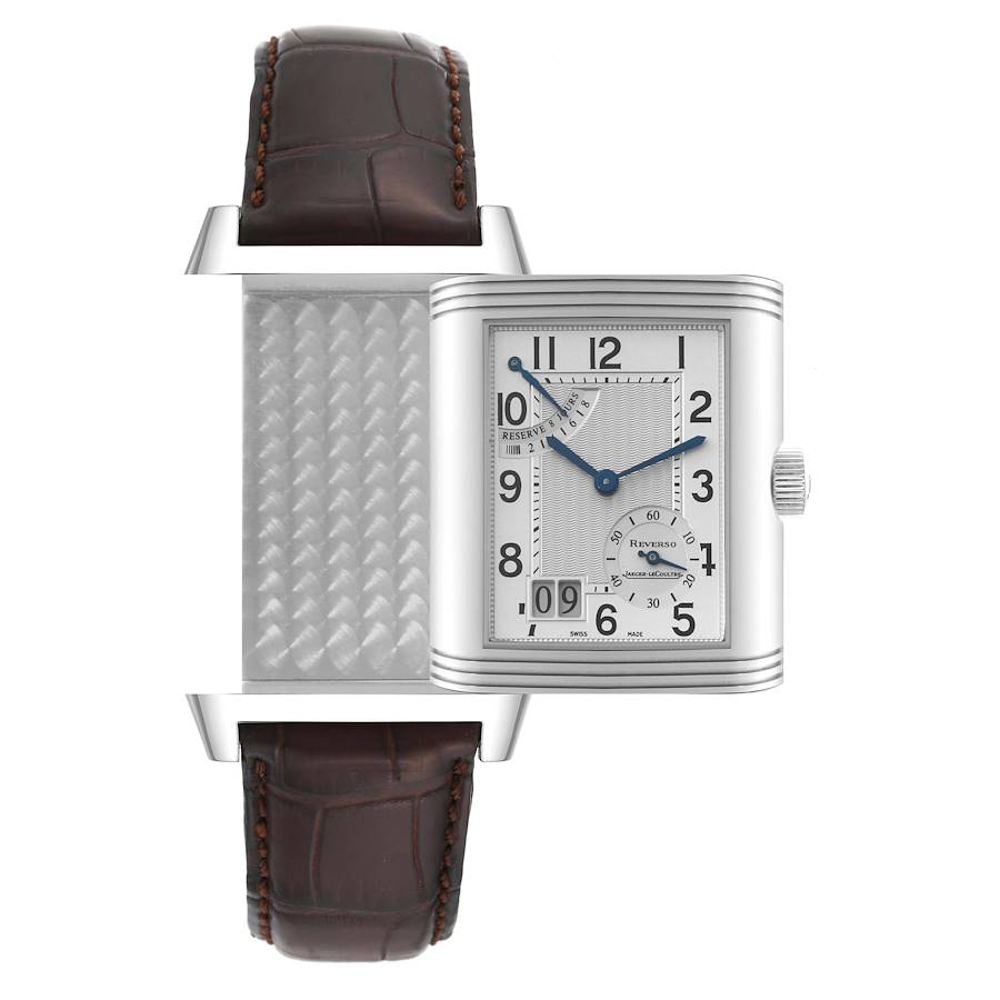 Jaeger LeCoultre Reverso Grande Date 8 Day Steel Mens Watch 240.8.15 Q3008420