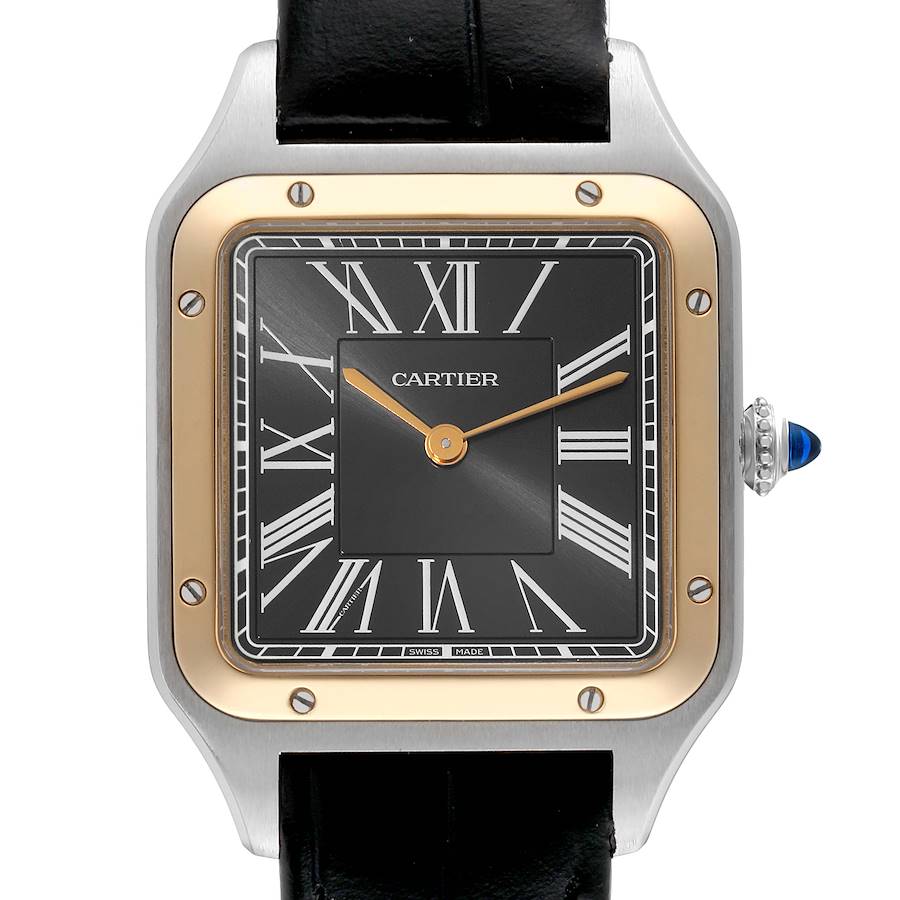 Cartier Santos Dumont Large Le 14 Bis Limited Edition Steel Yellow Gold Mens Watch W2SA0015