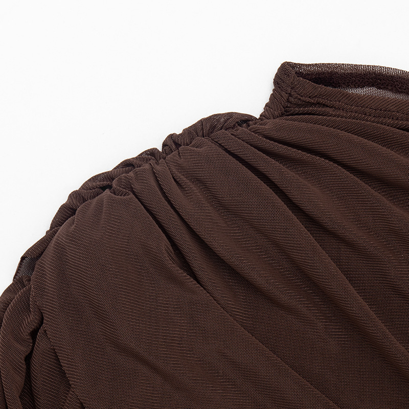 Women Spring Sexy Draped Top and Capri Pants Two-Piece Set