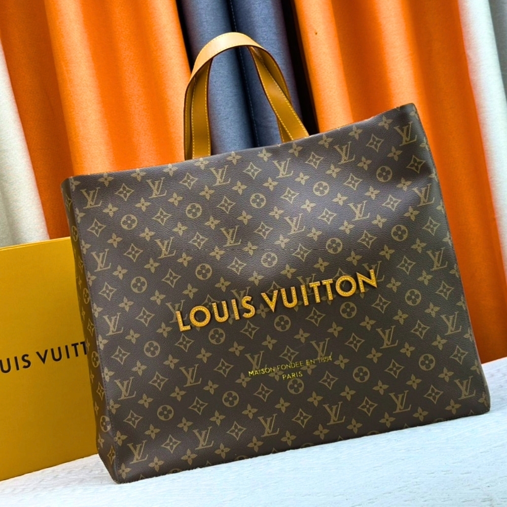Louis Vuitton Shopper Tote MM Monogram Brown 40Cm