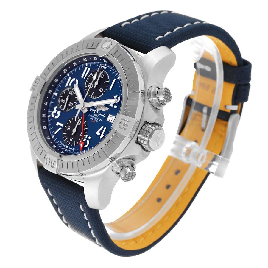 Breitling Avenger Chronograph GMT 45 Steel Mens Watch A24315