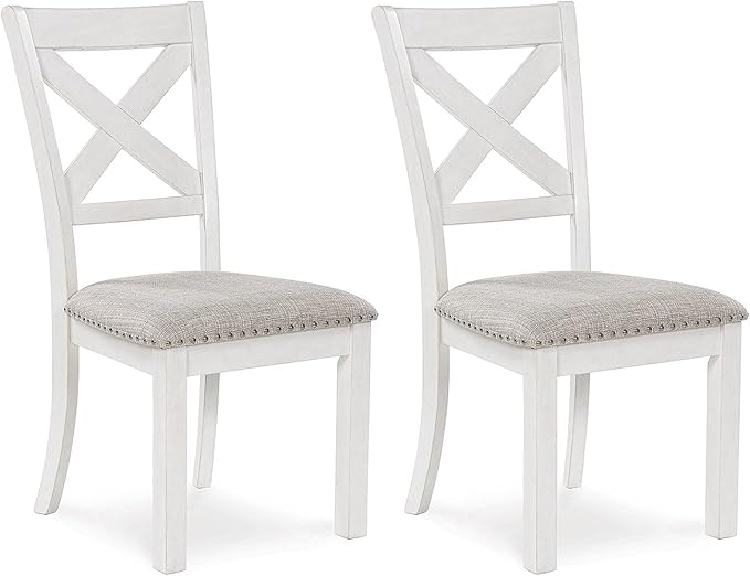 Upholstered Farmhouse Dining Chairs Set of 2