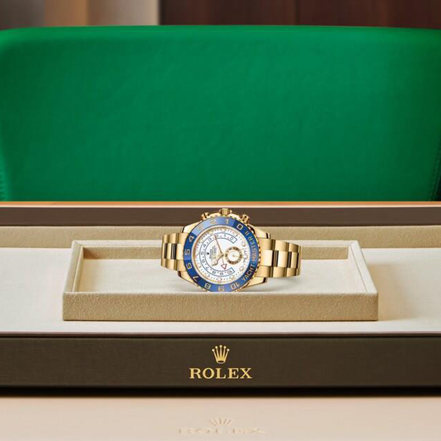 ??Limited Time Offer-Rolex Yacht-Master II Yellow Gold m116688-0002 Mercedes-Benz hour hand /Rose Gold m116681-0002/ m116680-0002 44mm Unworn