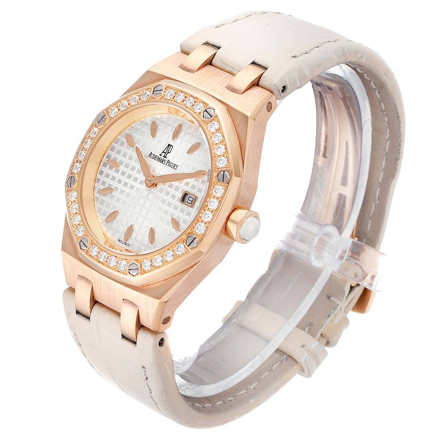 Audemars Piguet Royal Oak 33mm Rose Gold Diamond Ladies Watch 67621OR