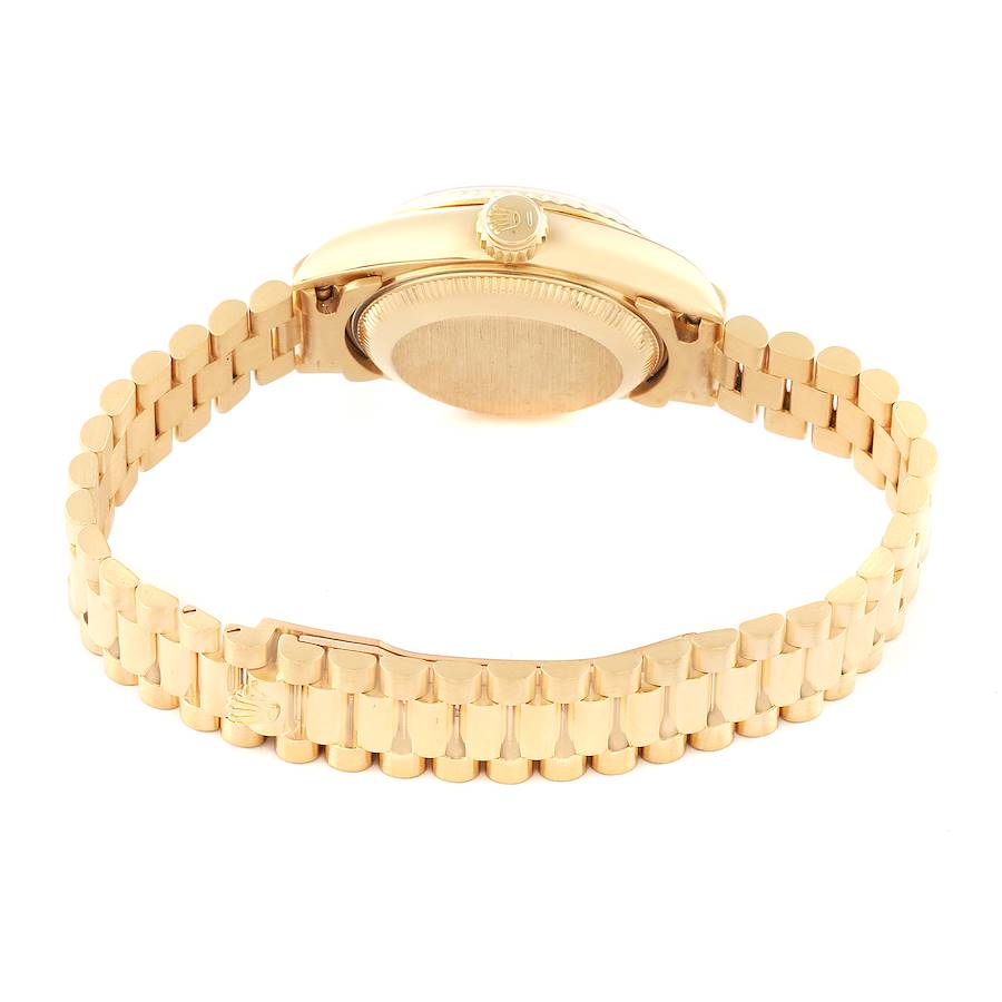 Rolex President Datejust 26 Yellow Gold White Dial Ladies Watch 69178