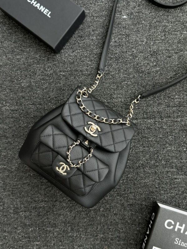 CHANEL 23C Backpack Small Black