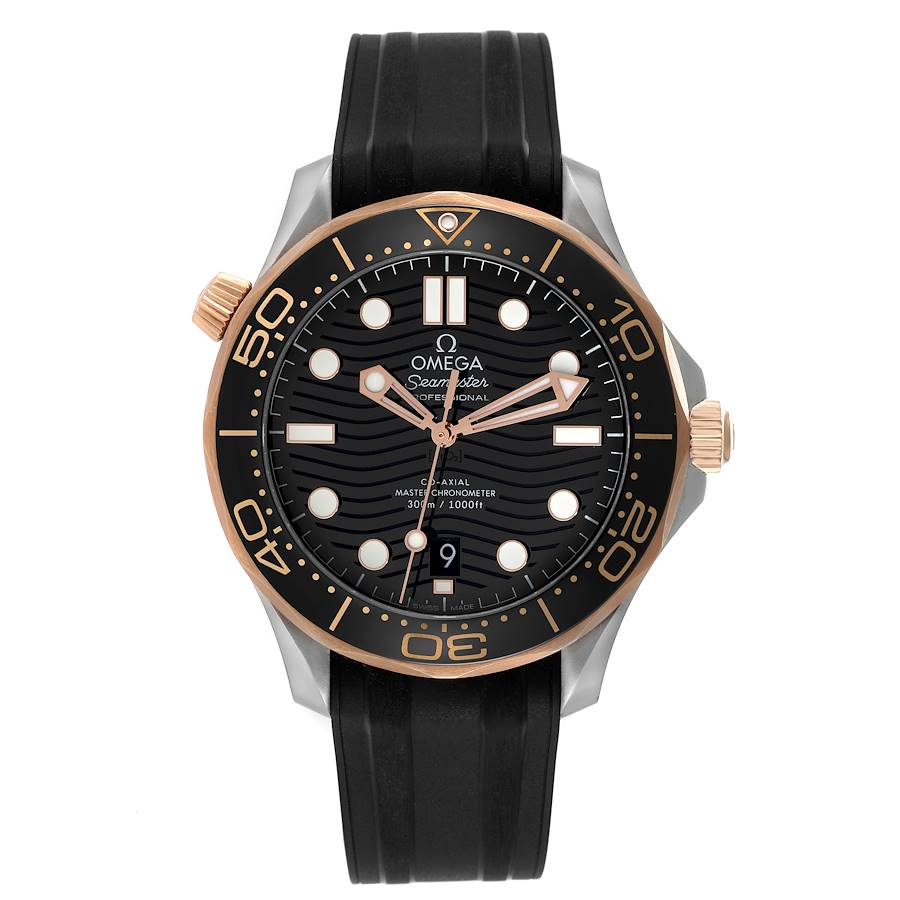 Omega Seamaster Diver Steel Rose Gold Mens Watch 210.22.42.20.01.002