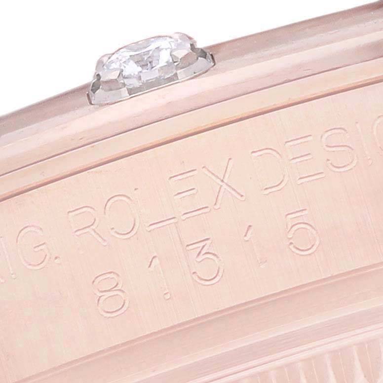 Rolex Pearlmaster Chocolate Dial Rose Gold Diamond Ladies Watch 81315
