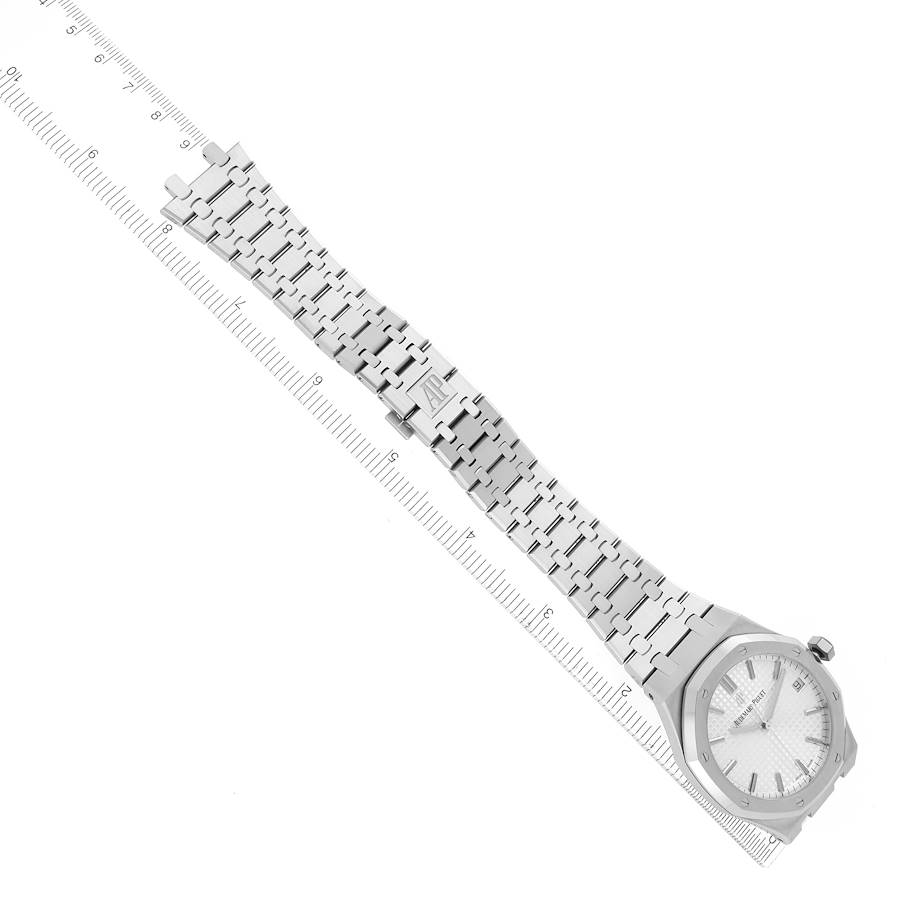 Audemars Piguet Royal Oak White Dial Steel Mens Watch 15500ST
