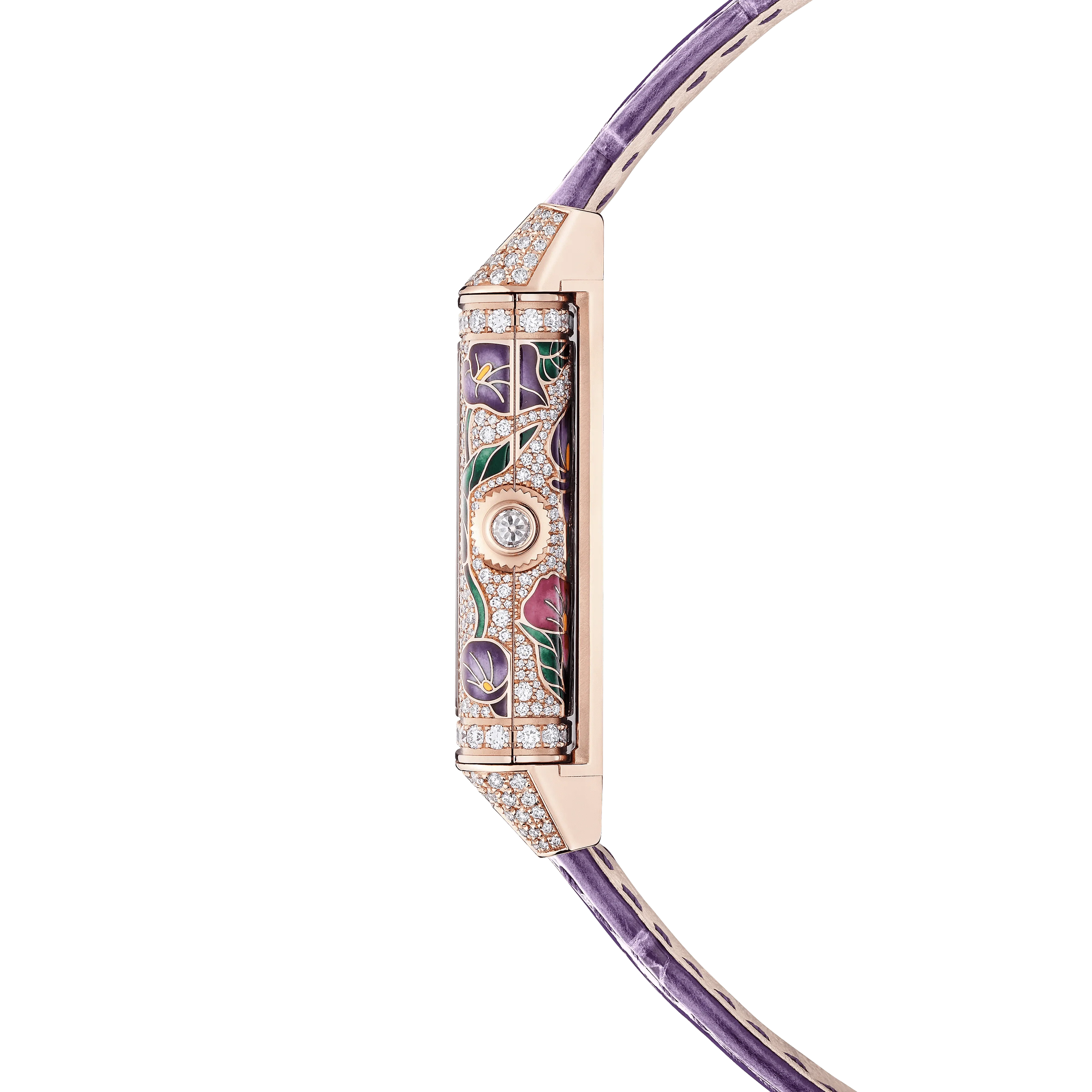 Pink Gold Reverso One Precious Flowers Women&rsquo;s Watch Q3292435